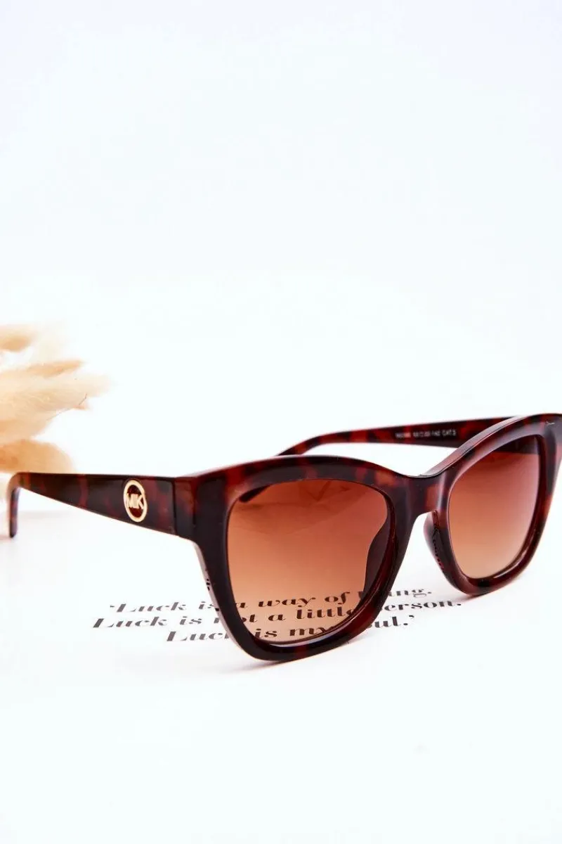 Okulary>Boto Damskie Klasyczne Okulary Przeciwsłoneczne M2390 Marmurkowe Brązowe