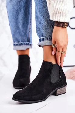 Botki Na Słupku|Czarne Botki><noscript><img width=