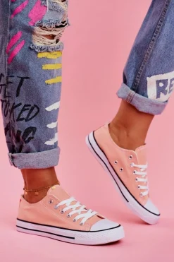 Trampki Damskie Niskie>Boto Damskie Klasyczne Trampki Łososiowe Omerta