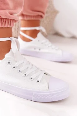 Hot Damskie Klasyczne Trampki Białe Omerta Damskie Trampki Damskie Niskie