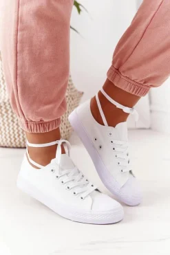 Hot Damskie Klasyczne Trampki Białe Omerta Damskie Trampki Damskie Niskie