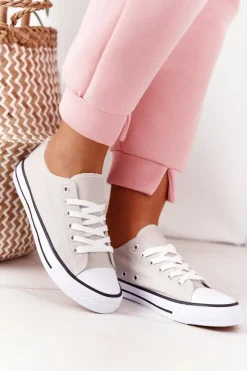 Trampki Damskie Niskie>Boto Damskie Klasyczne Trampki Szare Omerta Szary