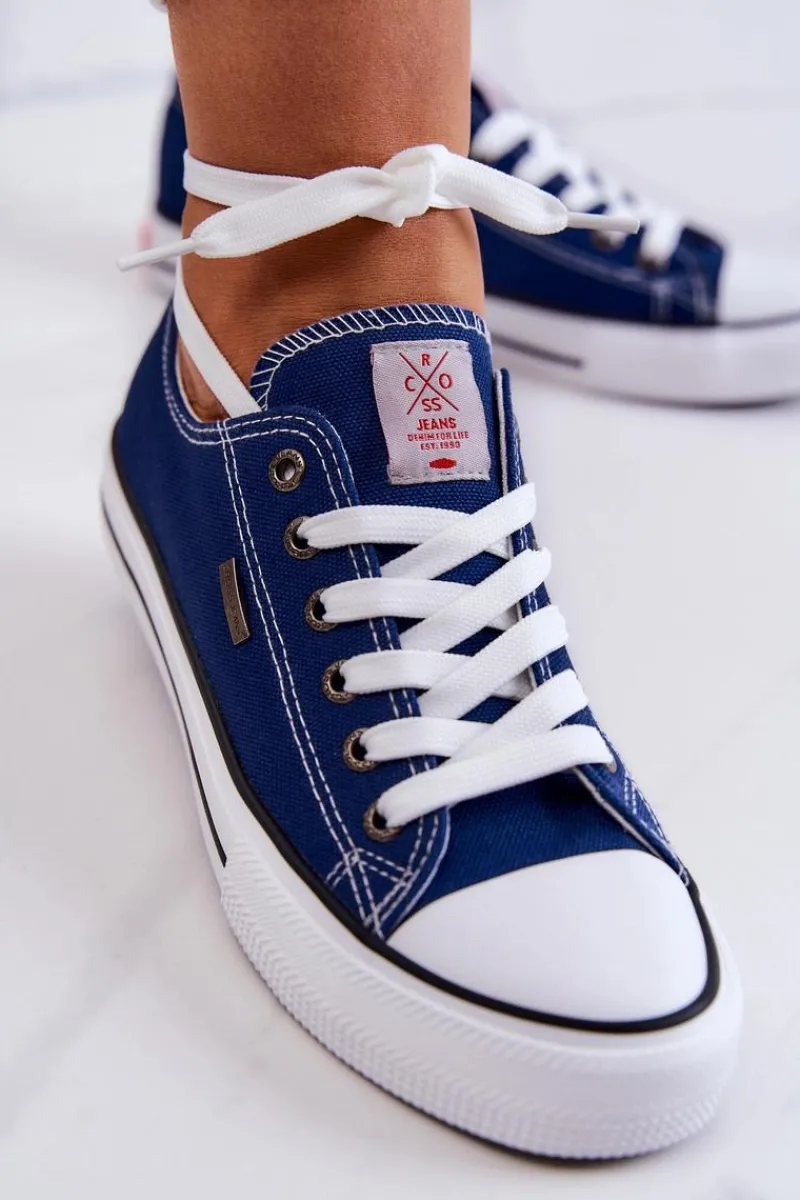Hot Cross Jeans Damskie Klasyczne Trampki JJ2R4012C Granatowe