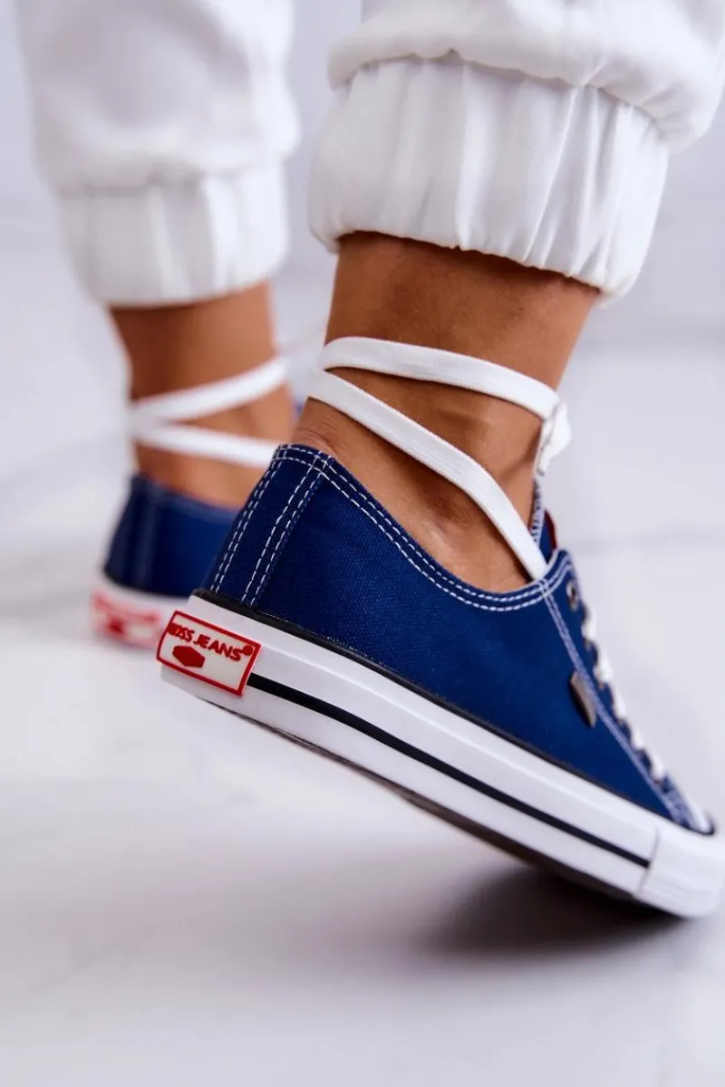 Hot Cross Jeans Damskie Klasyczne Trampki JJ2R4012C Granatowe