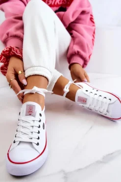 Discount Cross Jeans Damskie Klasyczne Trampki JJ2R4009C Białe