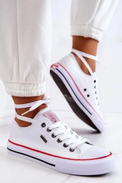 Discount Cross Jeans Damskie Klasyczne Trampki JJ2R4009C Białe