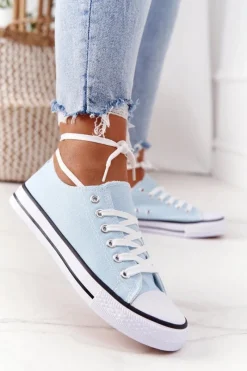 Sale Boto Damskie Klasyczne Trampki Błękitne Omerta