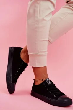 Discount Evento Damskie Klasyczne Trampki Czarne Ecoma