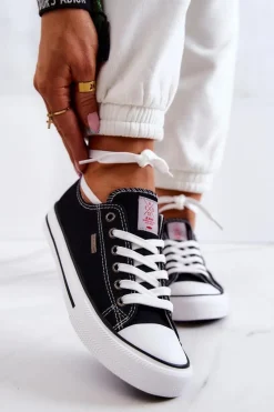 Trampki Damskie Cross Jeans|Trampki Damskie Niskie>Cross Jeans Damskie Klasyczne Trampki JJ2R4011C Czarne