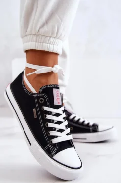 Trampki Damskie Cross Jeans|Trampki Damskie Niskie></noscript>Cross Jeans Damskie Klasyczne Trampki JJ2R4011C Czarne