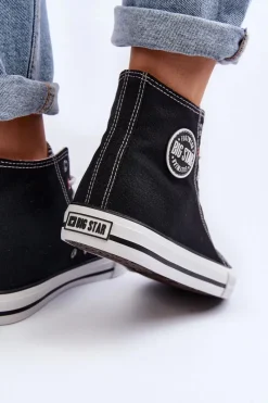Trampki Damskie Big Star|Trampki Damskie Wysokie></noscript>Big Star Shoes Damskie Klasyczne Wysokie Trampki Big Star T274027 Czarne