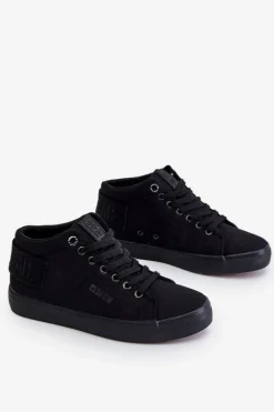 Best Damskie Klasyczne Wysokie Trampki Big Star LL274001 Czarne Damskie Trampki Damskie Big Star|Trampki Damskie Wysokie