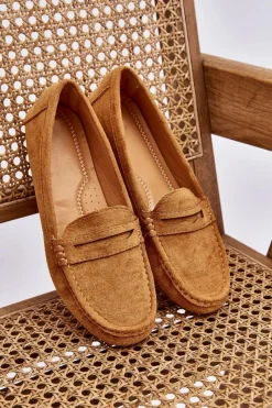 Clearance Boto Damskie Klasyczne Zamszowe Mokasyny Camel Ivana