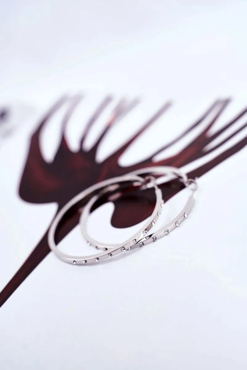 Kolczyki>Boto Damskie Kolczyki Koła Srebrne Wiszące Cyrkonie Luxury