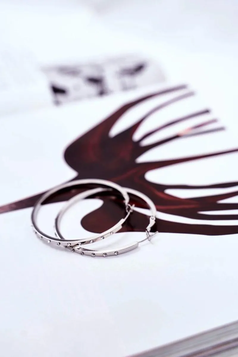 Kolczyki>Boto Damskie Kolczyki Koła Srebrne Wiszące Cyrkonie Luxury