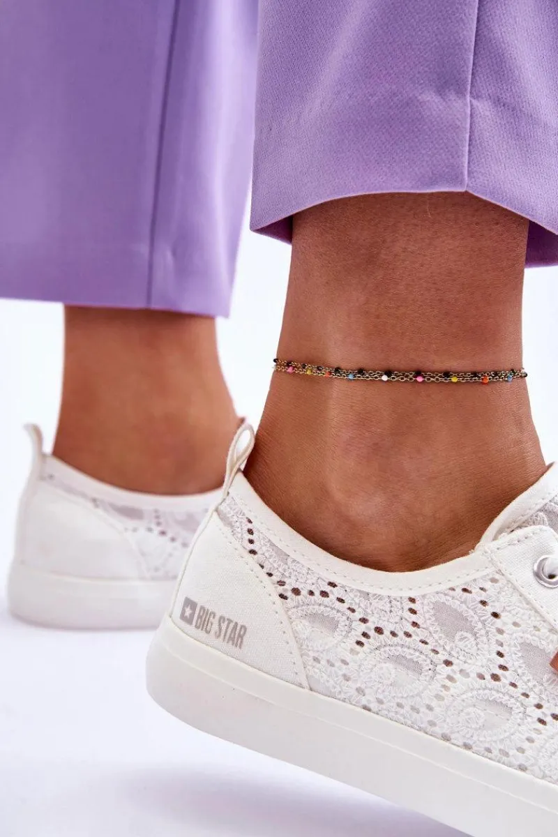 Trampki Damskie Big Star|Trampki Damskie Niskie>Big Star Shoes Damskie Koronkowe Tenisówki BIG STAR W274925 Białe