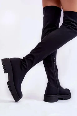 Best Evento Damskie Kozaki Za Kolano Czarne Brinna