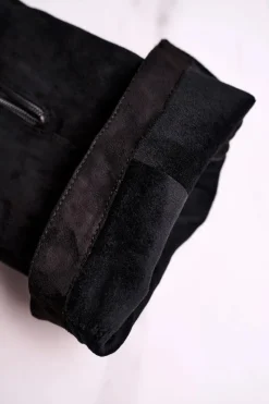 Clearance Damskie kozaki zamszowe Sergio Leone czarne KZ273 Damskie Kozaki Na Obcasie|Kozaki Zamszowe