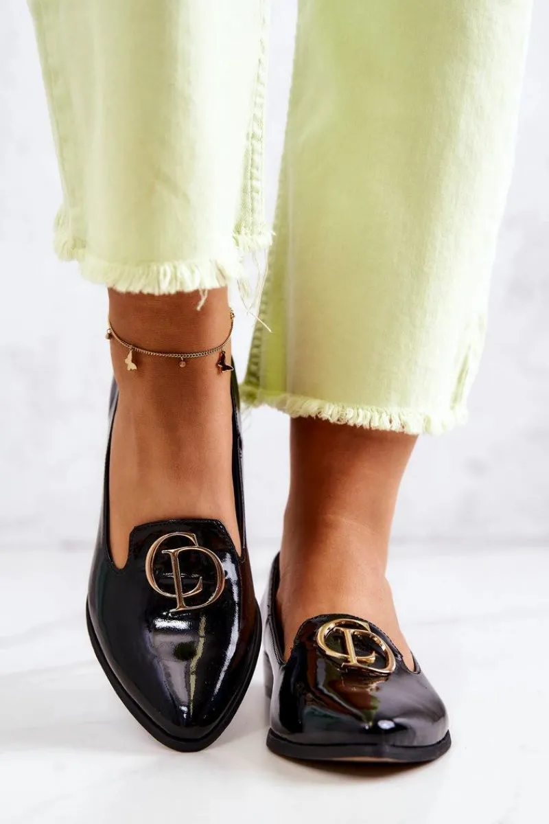 Mokasyny Damskie Lakierowane|Baleriny Klasyczne>Boto Damskie Lakierowane Mokasyny Lordsy Nicole 2712/035 Czarne