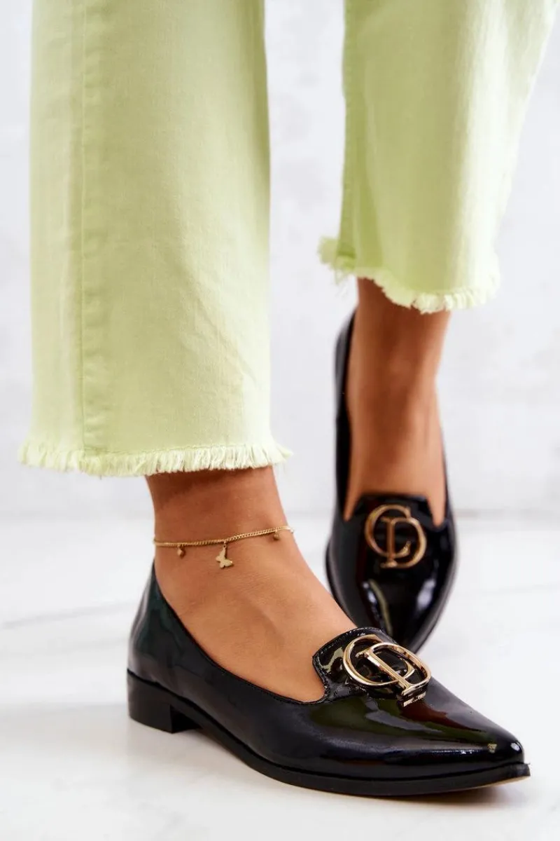 Mokasyny Damskie Lakierowane|Baleriny Klasyczne>Boto Damskie Lakierowane Mokasyny Lordsy Nicole 2712/035 Czarne