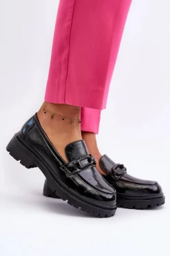 Mokasyny Damskie Lakierowane|Mokasyny Damskie Skórzane>Buty damskie Vinceza Damskie Lakierowane Mokasyny Ze Skóry Naturalnej Czarne Imbleria