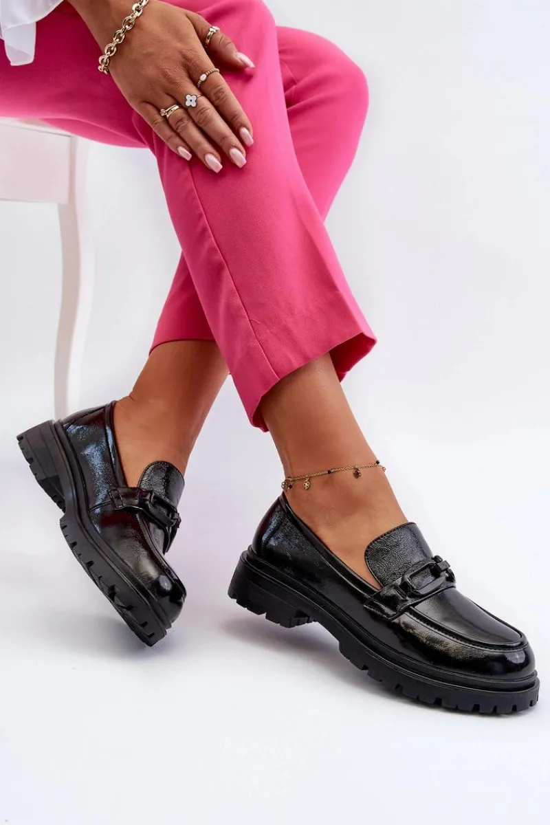 Mokasyny Damskie Lakierowane|Mokasyny Damskie Skórzane>Buty damskie Vinceza Damskie Lakierowane Mokasyny Ze Skóry Naturalnej Czarne Imbleria