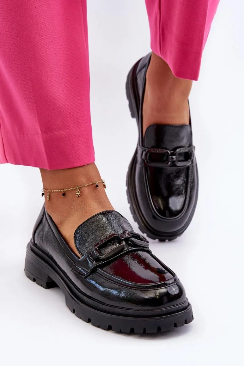 Mokasyny Damskie Lakierowane|Mokasyny Damskie Skórzane>Buty damskie Vinceza Damskie Lakierowane Mokasyny Ze Skóry Naturalnej Czarne Imbleria