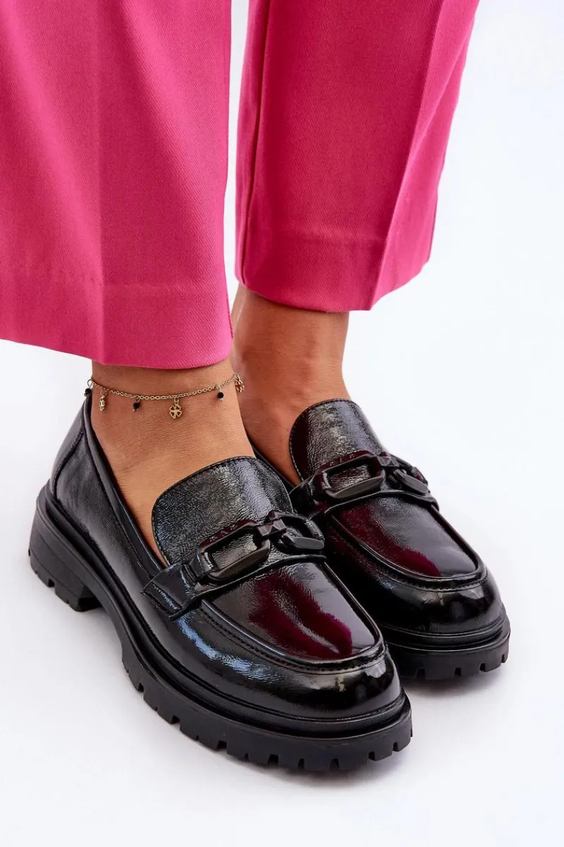 Mokasyny Damskie Lakierowane|Mokasyny Damskie Skórzane>Buty damskie Vinceza Damskie Lakierowane Mokasyny Ze Skóry Naturalnej Czarne Imbleria