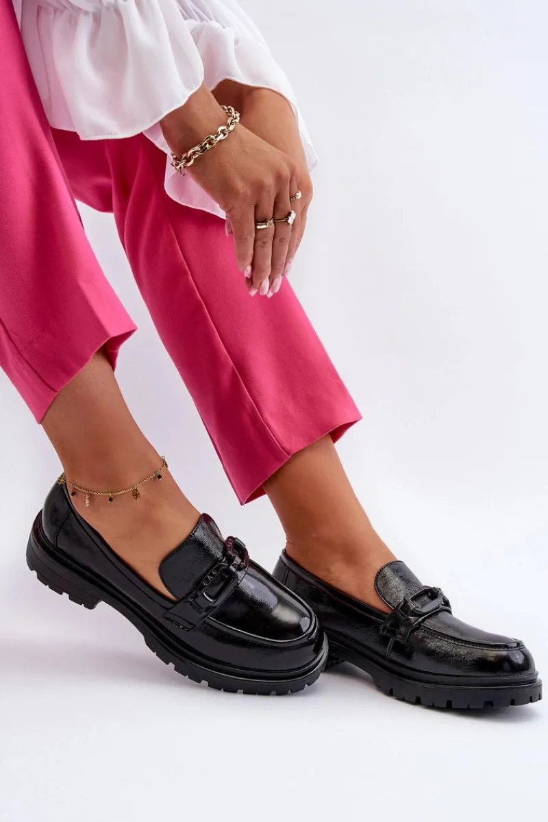 Mokasyny Damskie Lakierowane|Mokasyny Damskie Skórzane>Buty damskie Vinceza Damskie Lakierowane Mokasyny Ze Skóry Naturalnej Czarne Imbleria