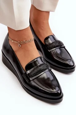 Półbuty Lakierowane|Mokasyny Damskie Lakierowane><noscript><img width=