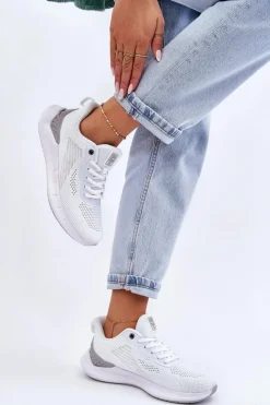 Buty Sportowe Big Star|Sneakersy Damskie>Big Star Shoes Damskie Lekkie Buty Sportowe Memory Foam System Big Star LL274297 Białe