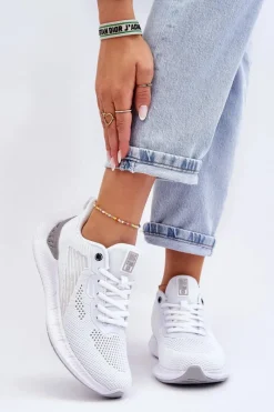 Buty Sportowe Big Star|Sneakersy Damskie></noscript>Big Star Shoes Damskie Lekkie Buty Sportowe Memory Foam System Big Star LL274297 Białe