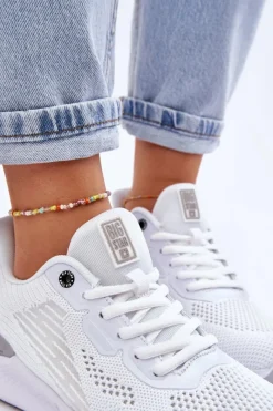 Buty Sportowe Big Star|Sneakersy Damskie></noscript>Big Star Shoes Damskie Lekkie Buty Sportowe Memory Foam System Big Star LL274297 Białe