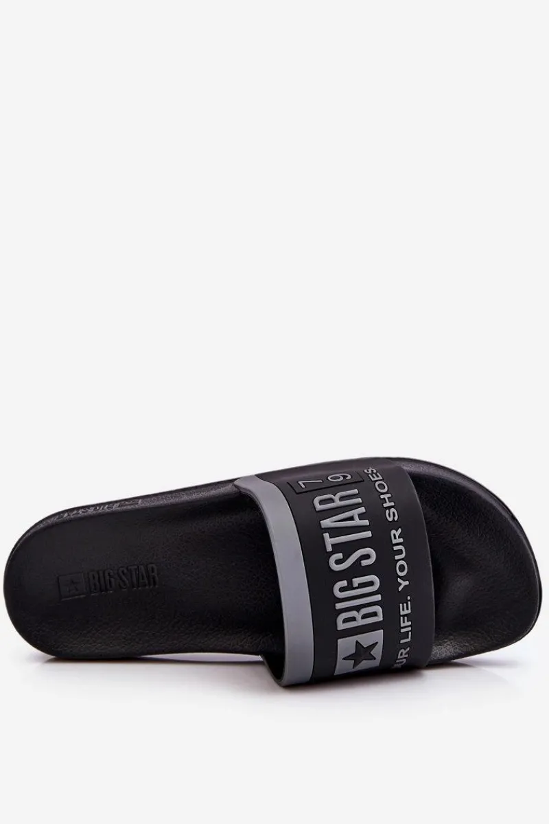 Klapki Sportowe|Klapki Damskie Big Star>Big Star Shoes Damskie Lekkie Klapki Big Star LL274732 Czarne Czarny