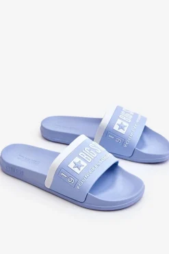 Klapki Sportowe|Klapki Damskie Big Star></noscript>Big Star Shoes Damskie Lekkie Klapki Big Star LL274734 Jasnoniebieskie