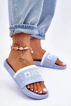 Klapki Sportowe|Klapki Damskie Big Star></noscript>Big Star Shoes Damskie Lekkie Klapki Big Star LL274734 Jasnoniebieskie