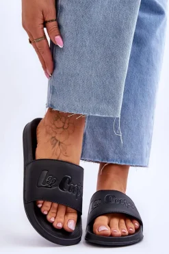 Hot Lee Cooper Damskie Lekkie Klapki LCW-23-42-1732 Czarne