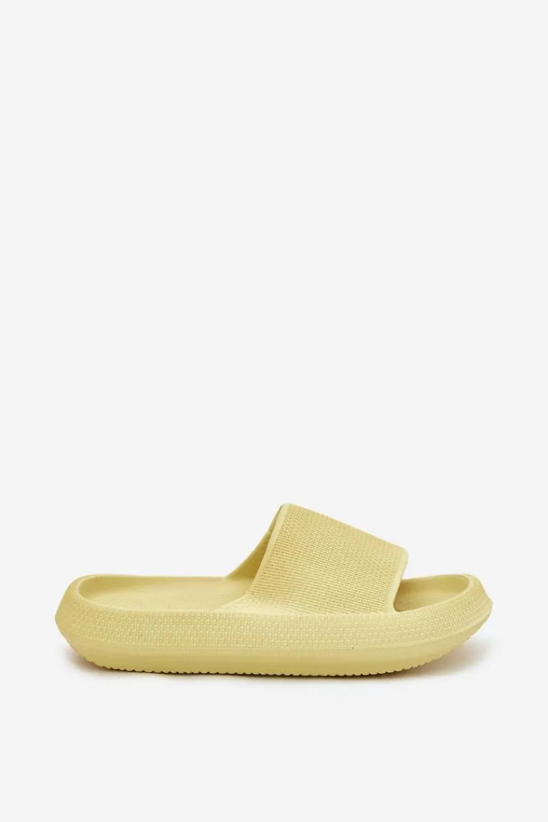 Klapki Basenowe|Klapki Na Platformie>Boto Damskie Lekkie Piankowe Klapki Na Grubej Podeszwie Limonkowe Querceria Zielony