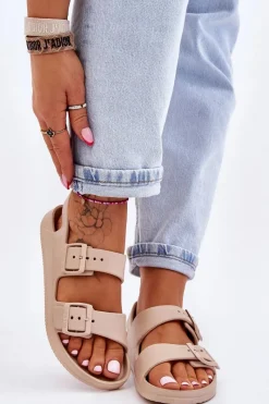 Online Damskie Lekkie Sandały Big Star LL274746 Beżowe Damskie Sandały Big Star|Sandały Płaskie