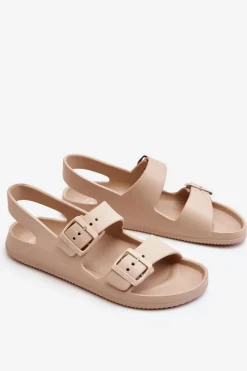 Online Damskie Lekkie Sandały Big Star LL274746 Beżowe Damskie Sandały Big Star|Sandały Płaskie