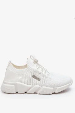 New Big Star Shoes Damskie Lekkie Sneakersy Memory Foam System Big Star JJ274268 Białe