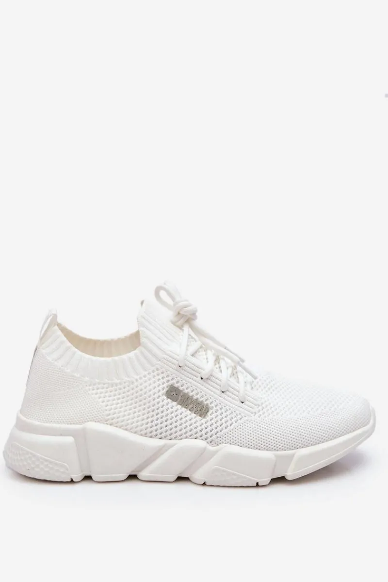 New Big Star Shoes Damskie Lekkie Sneakersy Memory Foam System Big Star JJ274268 Białe