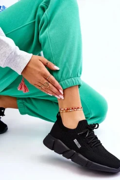 Buty Sportowe Big Star|Sneakersy Damskie></noscript>Big Star Shoes Damskie Lekkie Sneakersy Memory Foam System Big Star JJ274269 Czarne