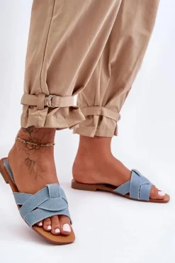 Outlet Damskie Materiałowe Klapki Jasnoe Aversa Damskie Klapki Damskie Klasyczne