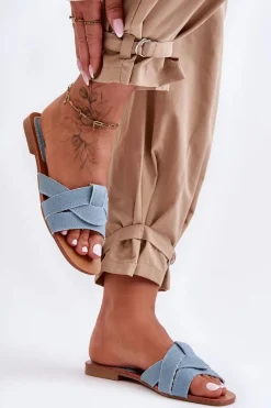 Outlet Damskie Materiałowe Klapki Jasnoe Aversa Damskie Klapki Damskie Klasyczne