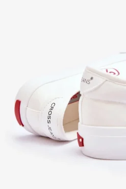 Best Damskie Materiałowe Tenisówki LL2R4043 Białe Damskie Trampki Damskie Cross Jeans|Trampki Damskie Niskie