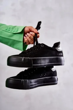 Online Damskie Materiałowe Trampki Big Star KK274036 Czarne Damskie Trampki Damskie Big Star|Trampki Damskie Niskie