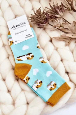 Sale Damskie Śmieszne Skarpety Nie Do Pary Chomik Miętowe Skarpetki|Skarpetki