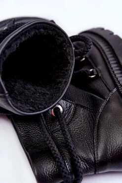 Discount Boto Damskie Modne Botki Śniegowce Czarne Kallen Czarny