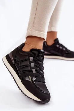 Buty Sportowe Big Star|Sneakersy Damskie>Big Star Shoes Damskie Modne Buty Sportowe Big Star KK274110 Czarne